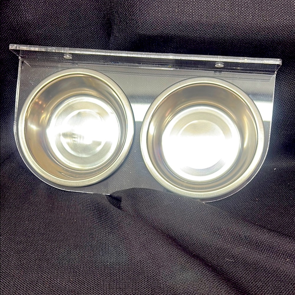 Stainless Steel Double Pet Bowl-nwot